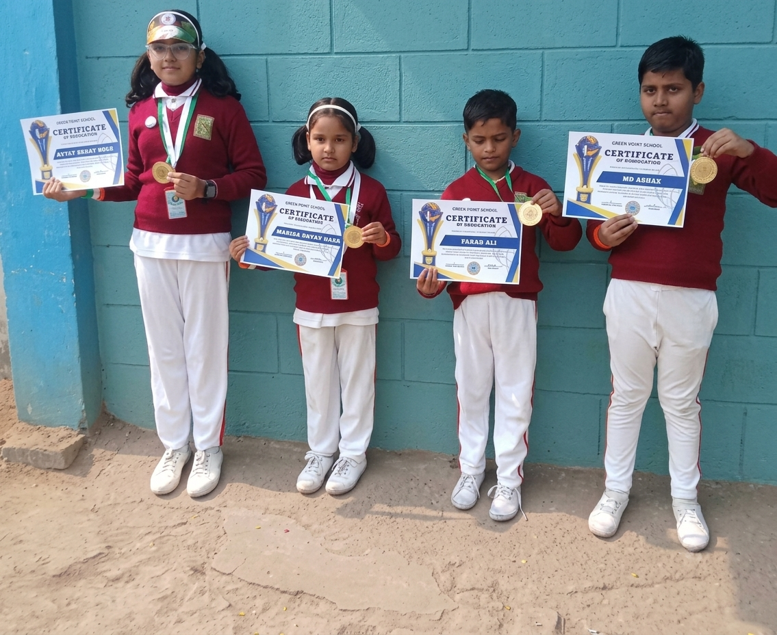 Proud students showcasing their well-deserved academic and extracurricular certificates