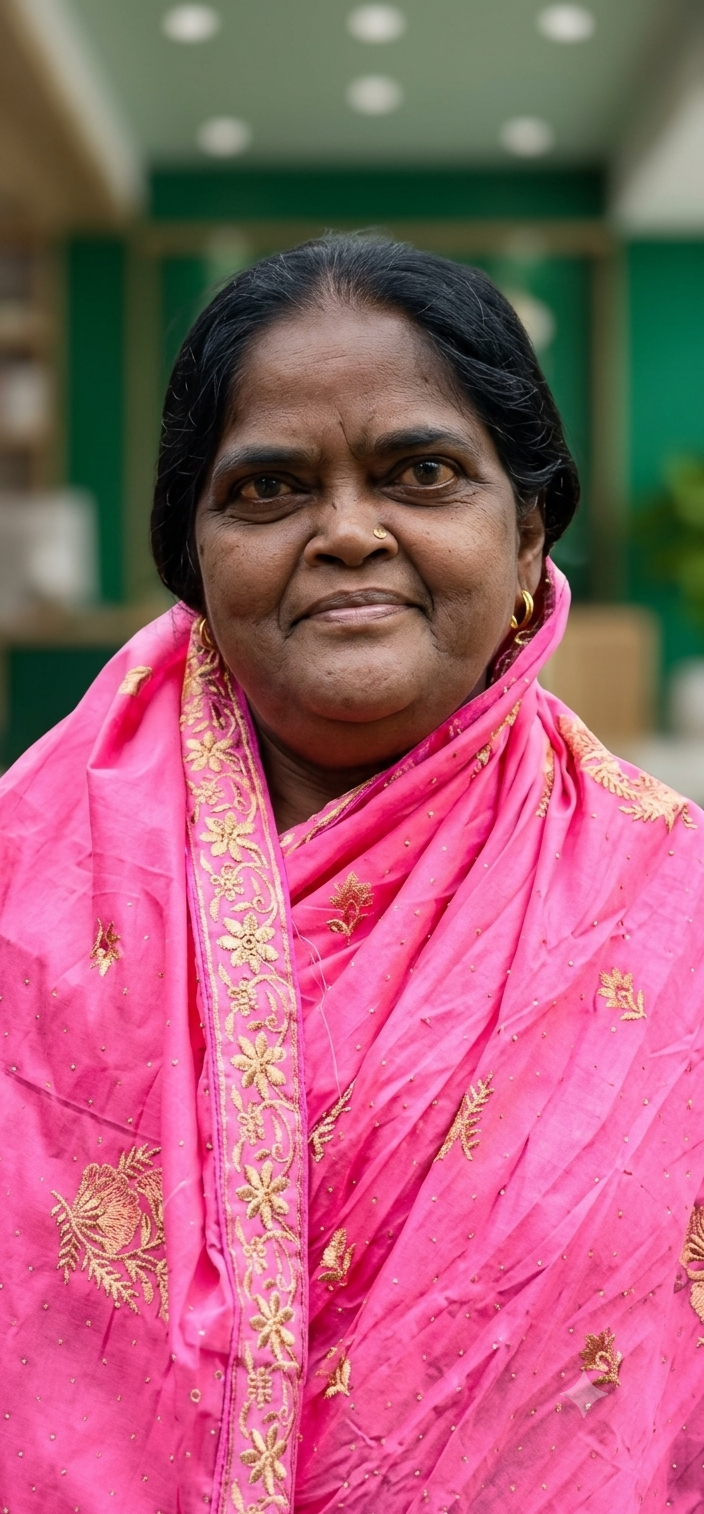 Illustrated placeholder portrait of Aashma Khatoon